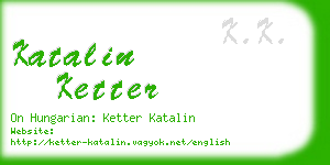 katalin ketter business card